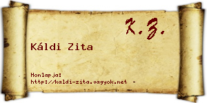 Káldi Zita névjegykártya